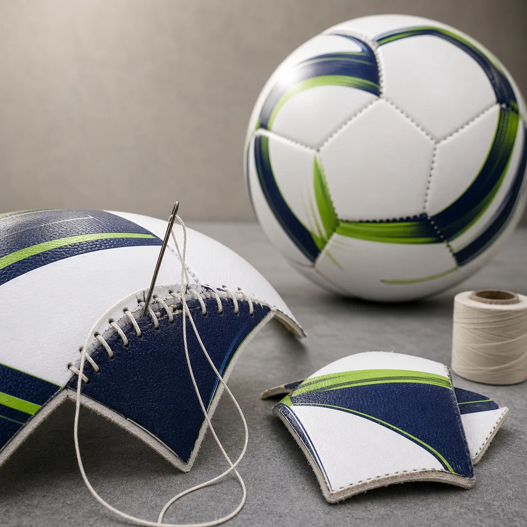Editorial illustration about Hand-Stitched vs Machine-Stitched Footballs